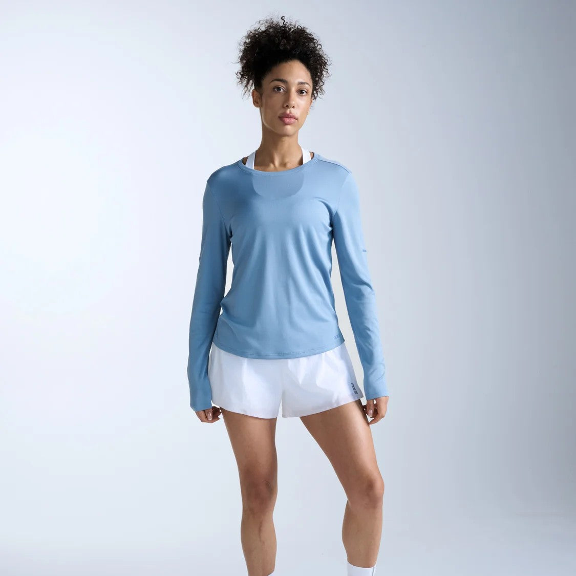 2XU Aero Mesh Long Sleeve Tee | Blue Shade / Blue Shade Reflective | Womens