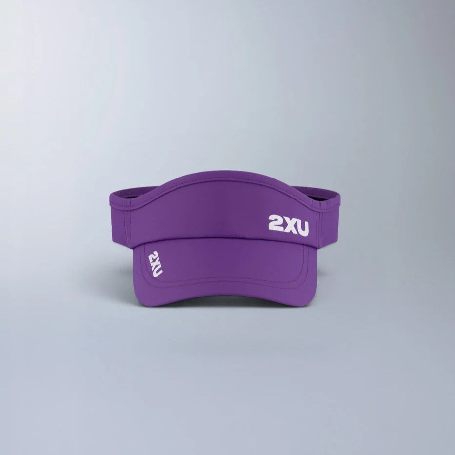 2XU Run Visor | Purple Flash / White