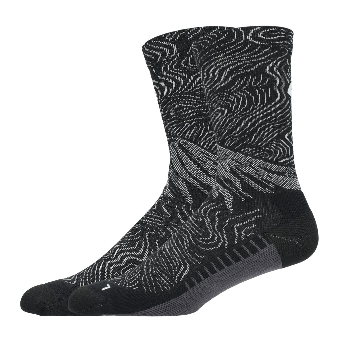 Asics Fujitrail Graphic Crew Socks | Black / Cloud Grey