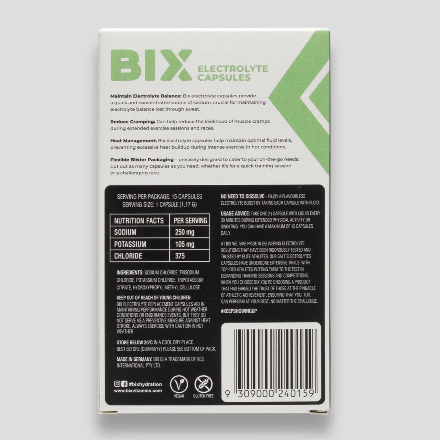 Bix 250mg Electrolyte Capsules | 15 Pack
