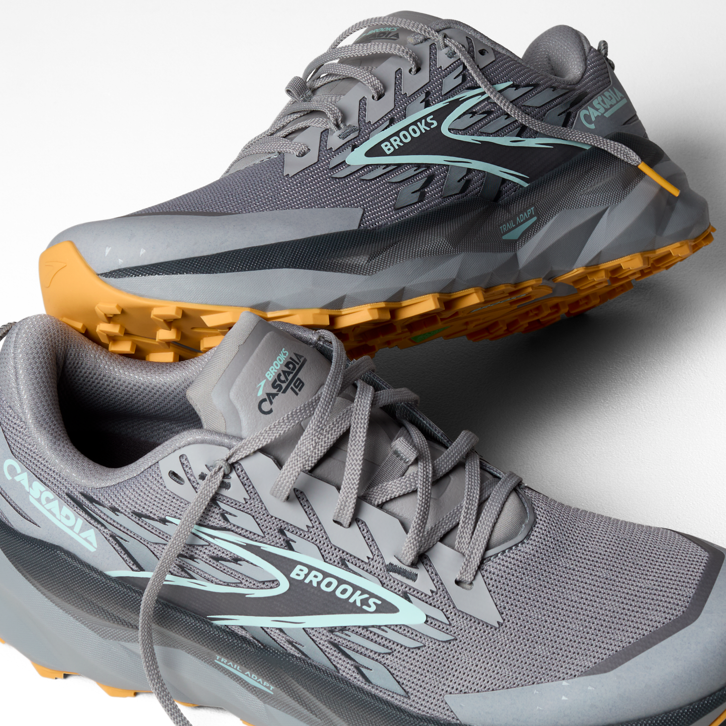 Brooks Cascadia 19 | Alloy / Ebony / Orange | Mens