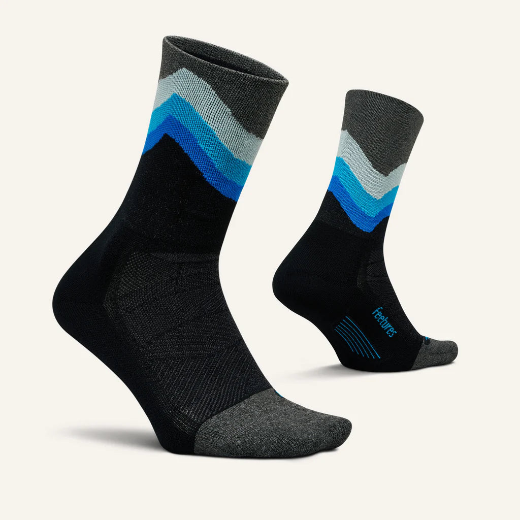 Feetures Elite | Light Cushion | Mini-Crew | Black Swell