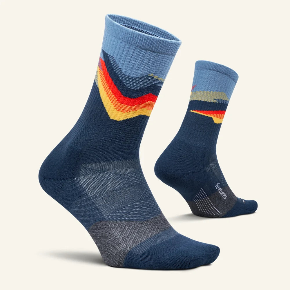 Feetures Trail | Max Cushion | Mini-Crew | Tectonic Navy