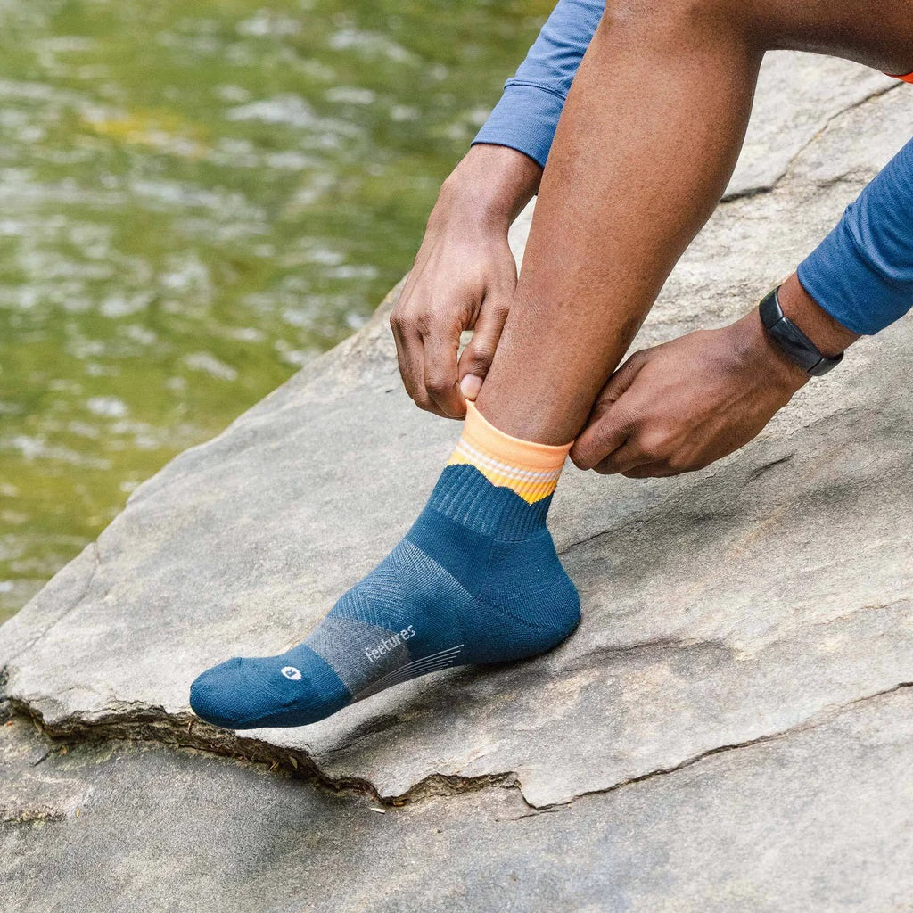 Feetures Trail | Max Cushion | Quarter Length | Blue Ridge Navy