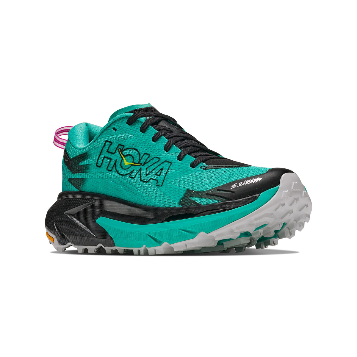 Hoka Mafate 5 | Black / Electric Aqua | Womens