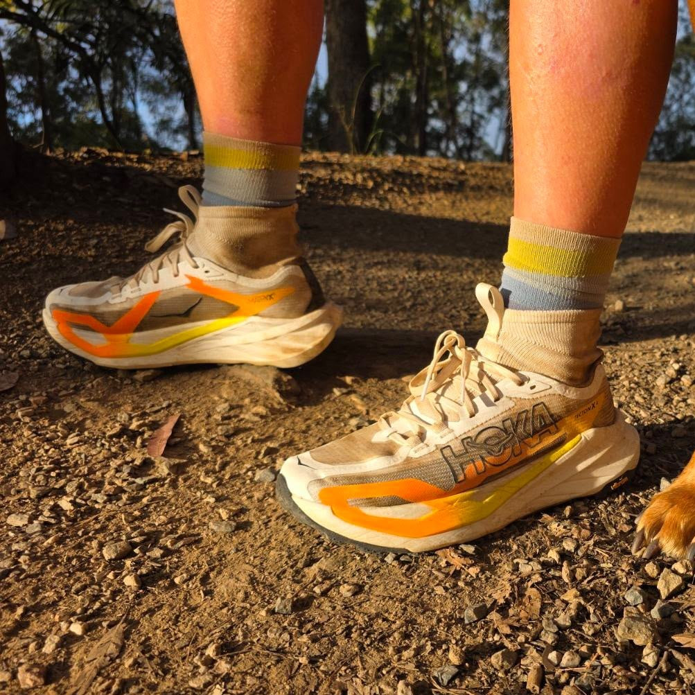 Hoka Tecton X 4 | Frost / Neon Tangerine | Mens