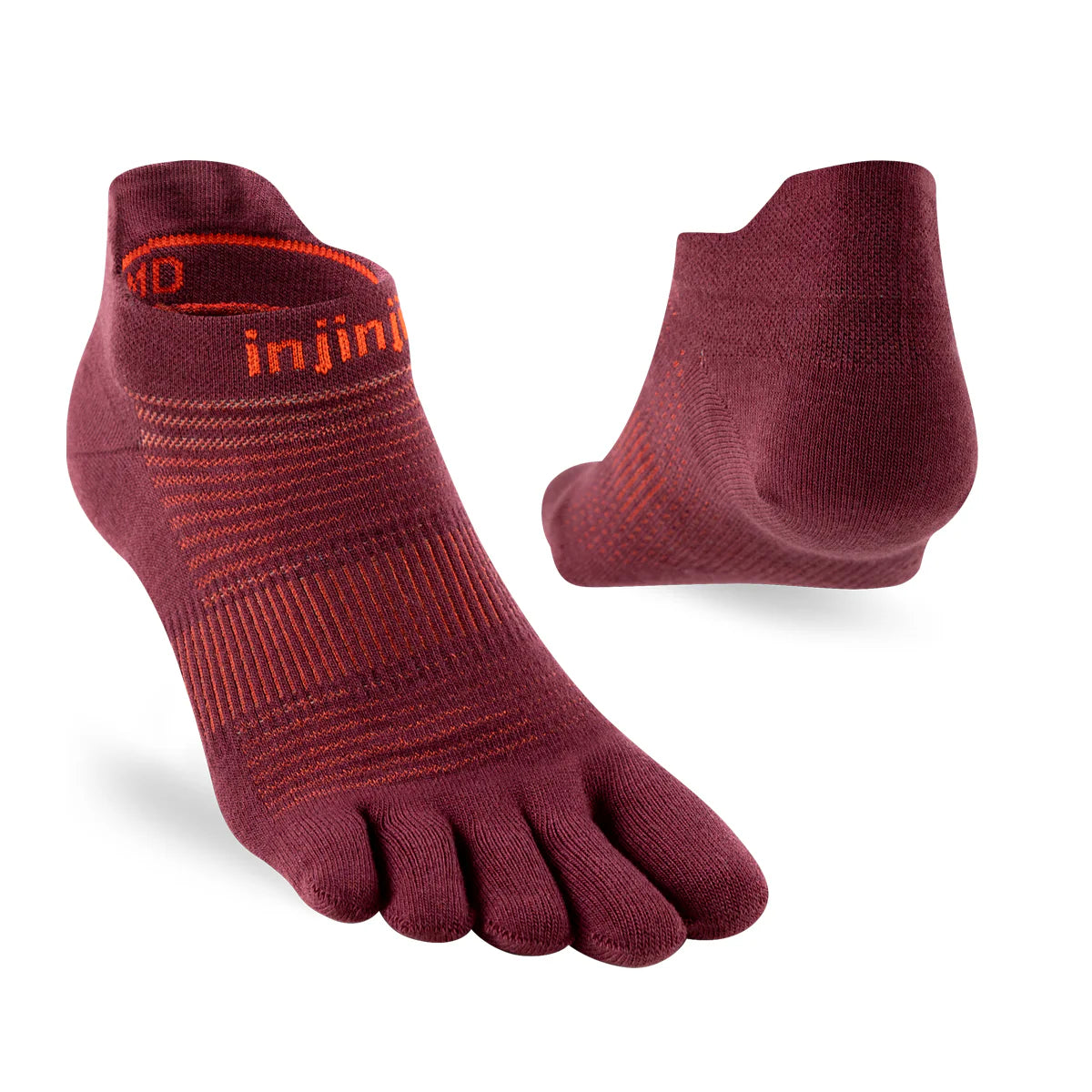 Injinji Run Sock | Lightweight | No Show | Mahogany