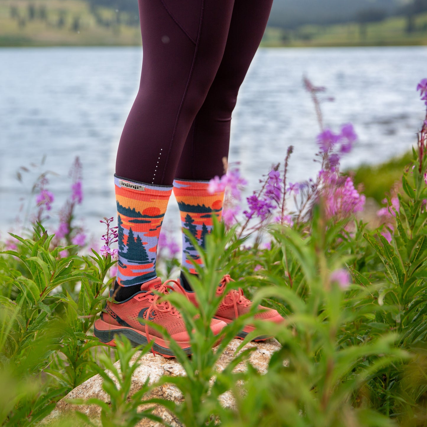 Injinji Trail Sock | Midweight | Crew Length | Dusk | Womens