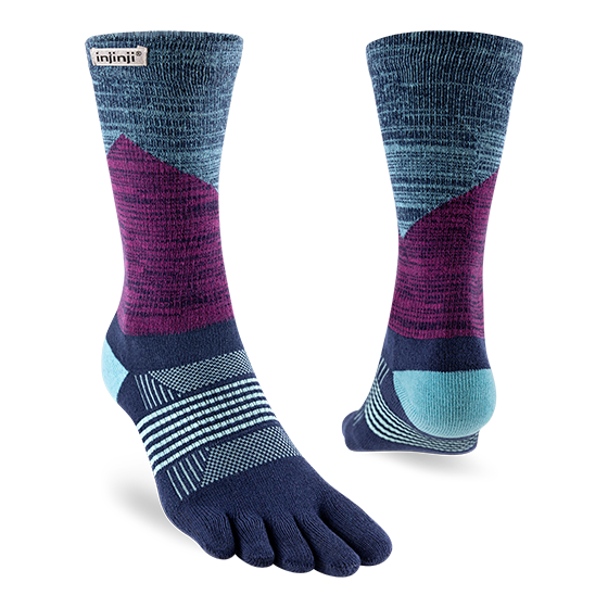 Injinji Trail Sock | Midweight | Crew Length | Twilight | Womens