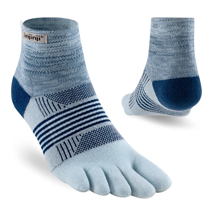 Injinji Trail Sock | Midweight | Mini-Crew | Ice | Womens