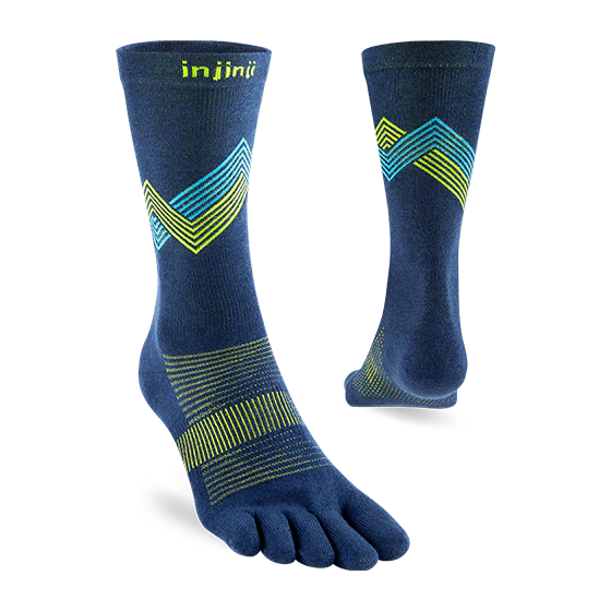 Injinji Run Sock | Lightweight | Crew Length | Glow