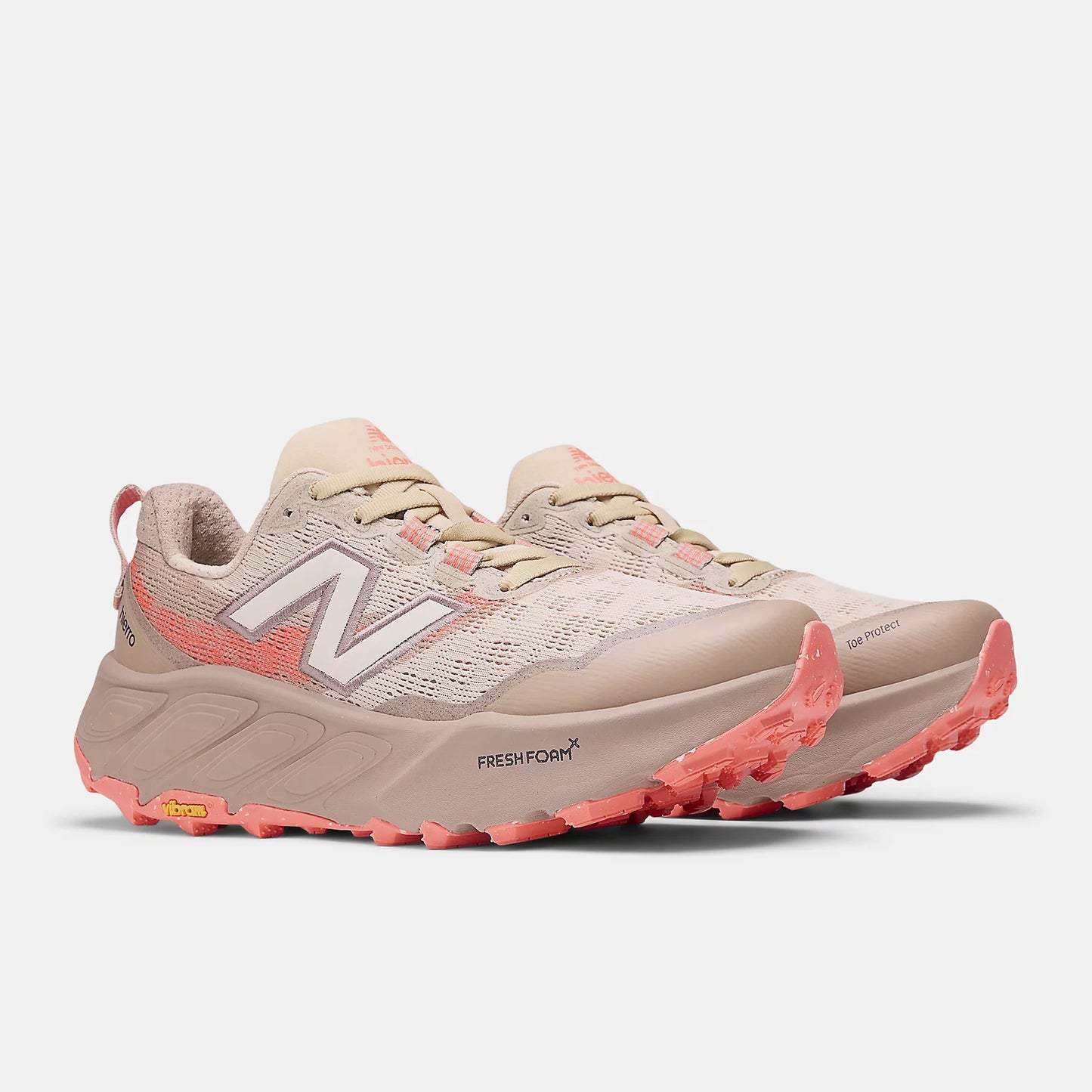 New Balance Fresh Foam X Hierro v9 Wide | Desert Clay / Flat Taupe / Urgent Red | Womens