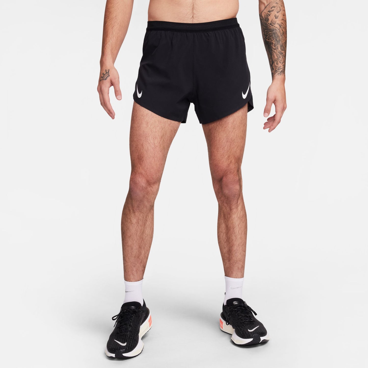 Nike AeroSwift 4" Shorts | Black / Summit White | Mens