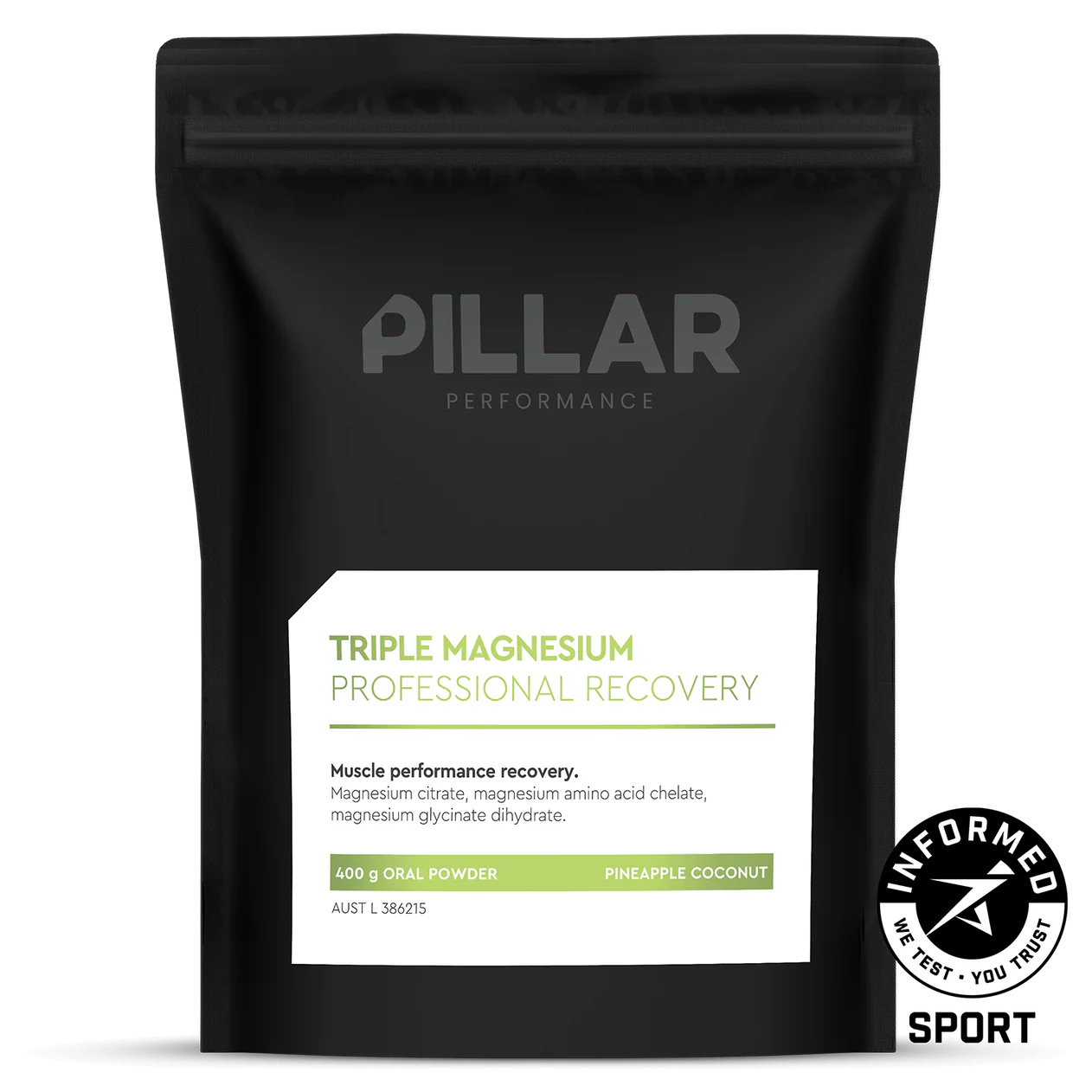 Pillar Performance Triple Magnesium Powder | 400g Pouch