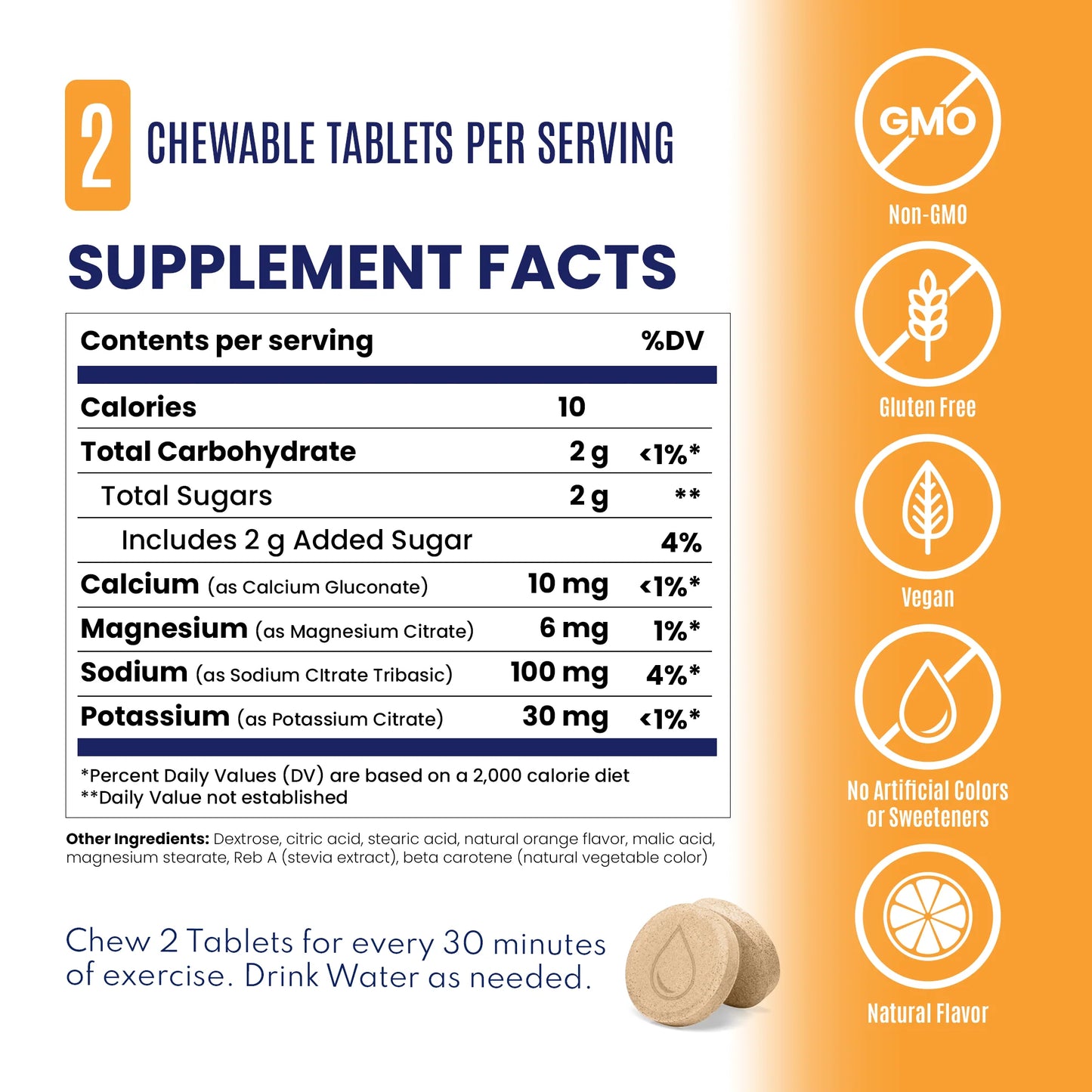 SaltStick FastChews | Tart Orange | Bottle of 60