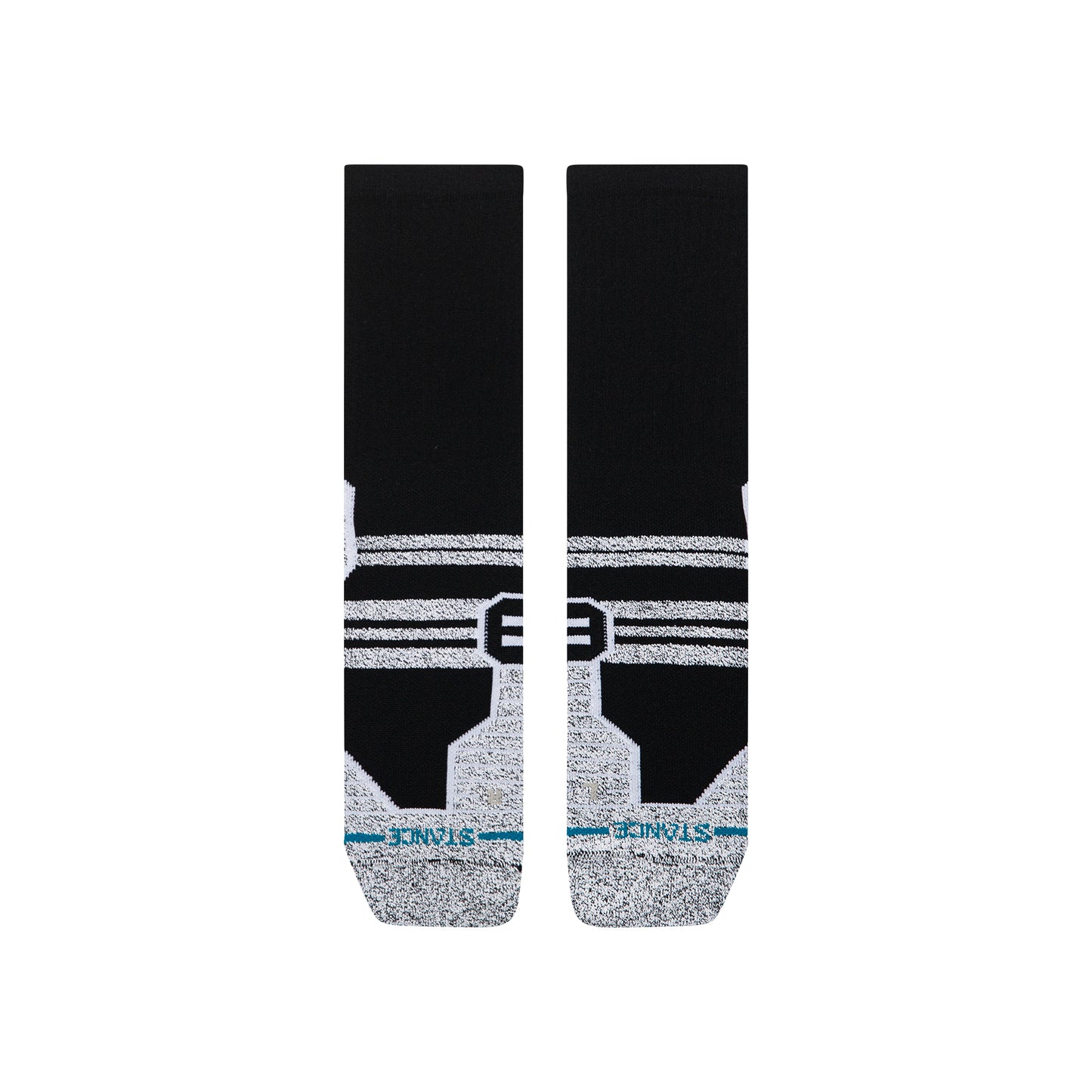Stance Fusion Grip Socks | Mid Cushion | Crew Length | Black