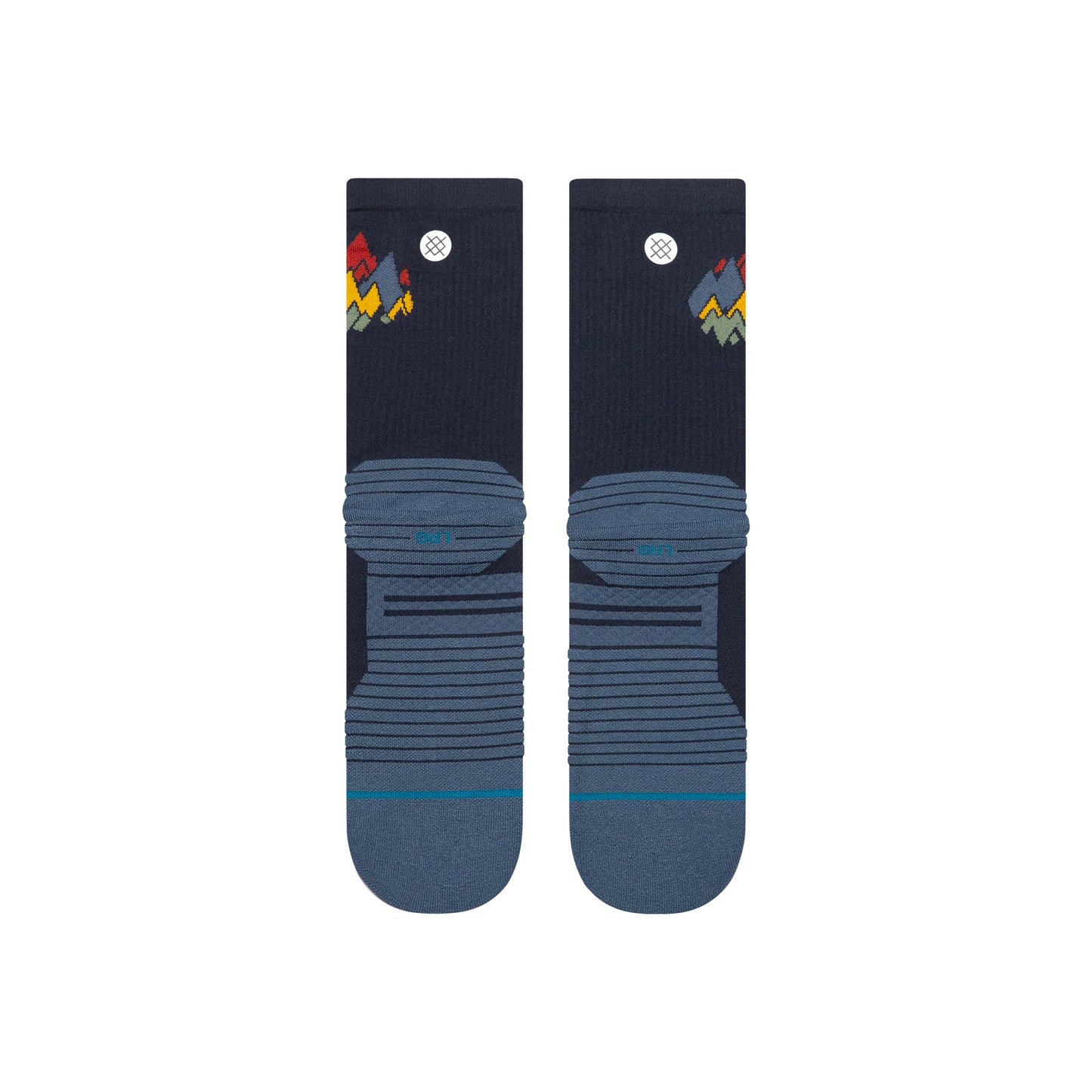 Stance Socks | Light Cushion | Crew Length | Peaks Ribbed Navy