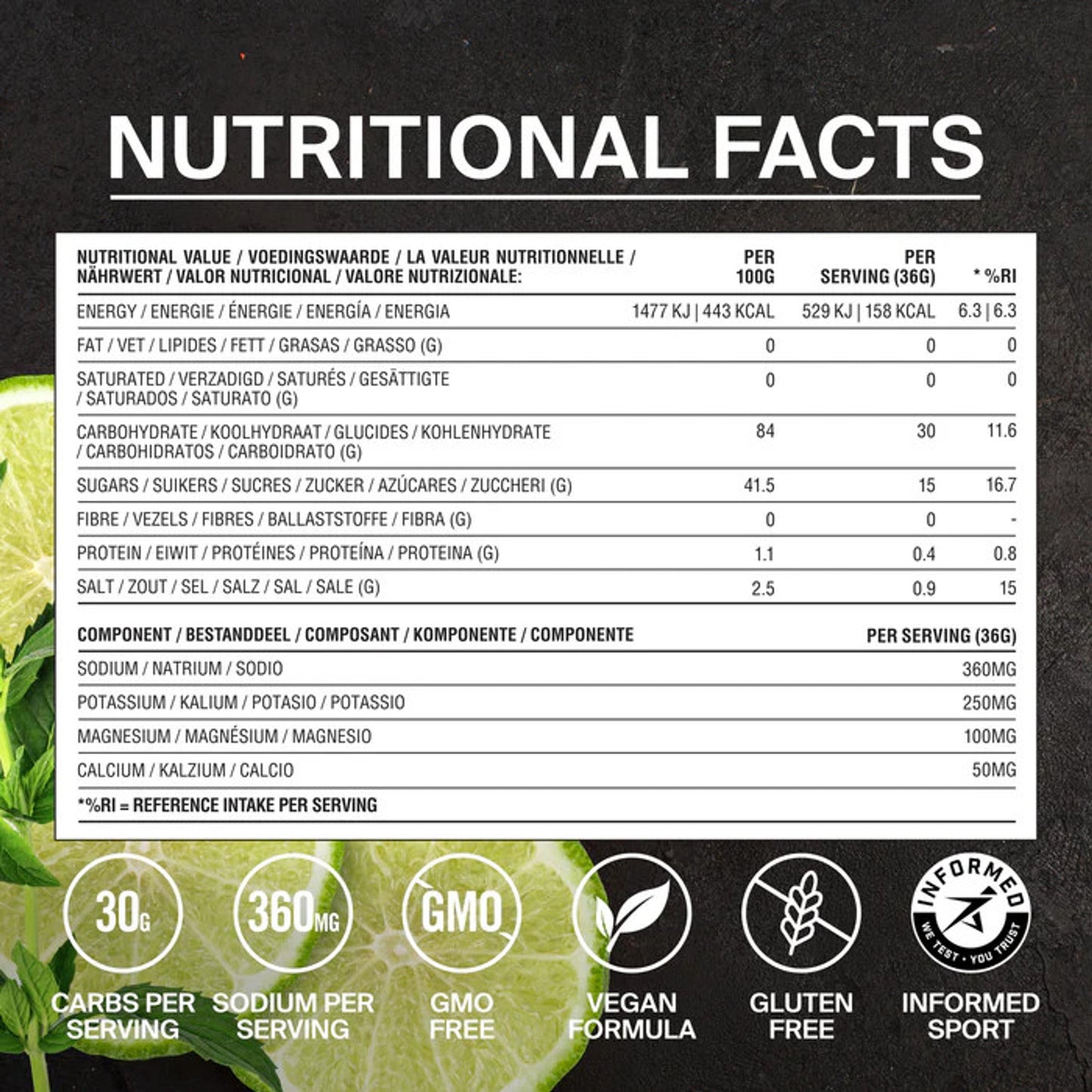 Styrkr Mix+ Dual Carb + Electrolyte Powder | 15 Serves | Lime & Mint