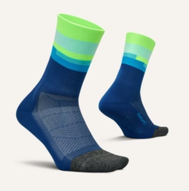 Feetures Elite | Light Cushion | Mini-Crew | Surfboard Blue
