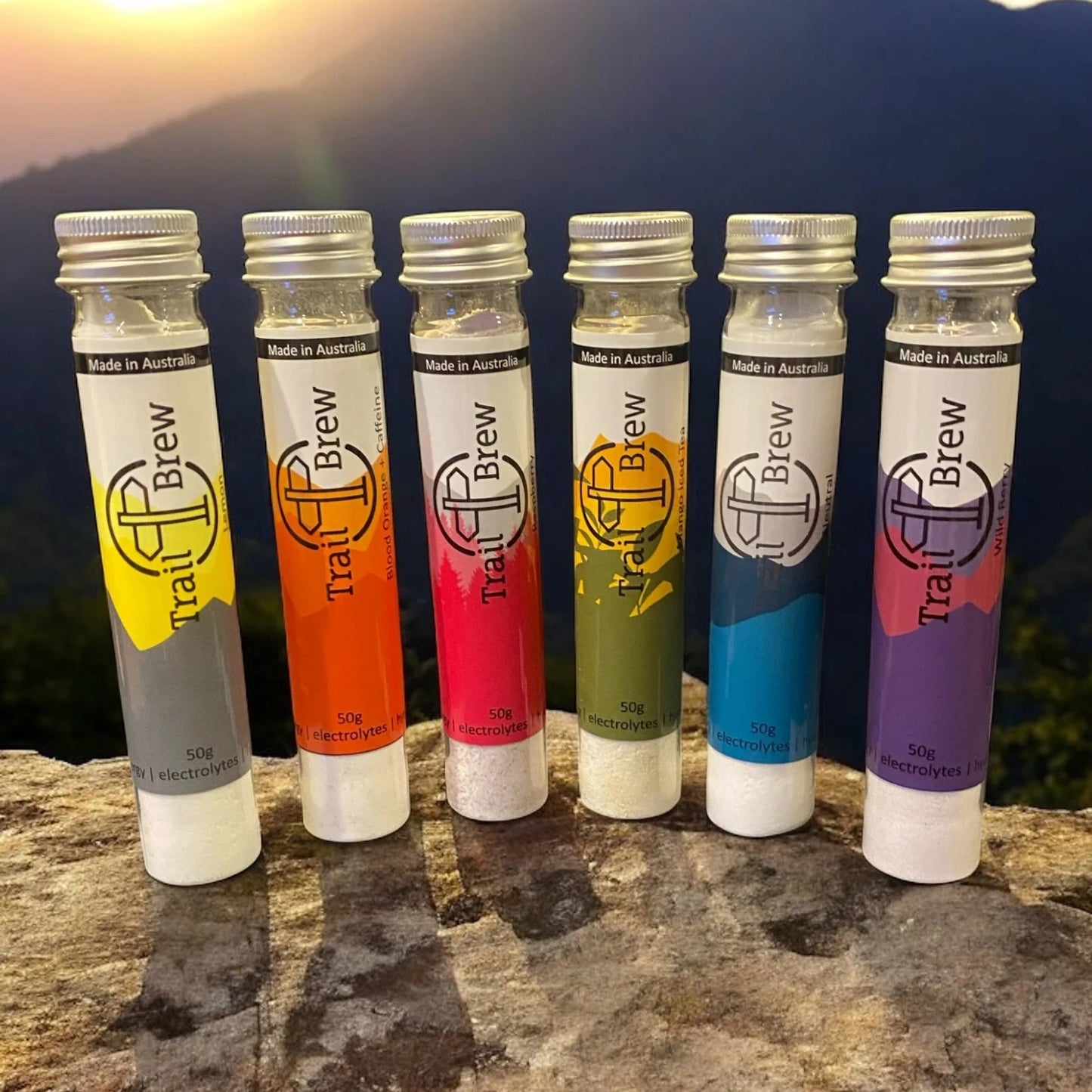 Trail Brew Energy + Electrolyte Drink | Test Tube Singles | Lemon