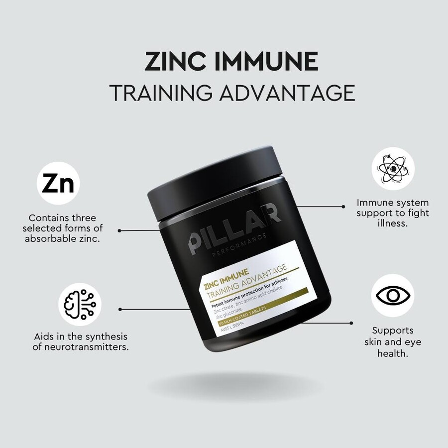 Pillar Performance Zinc Immune Training Advantage | 90 Tablets