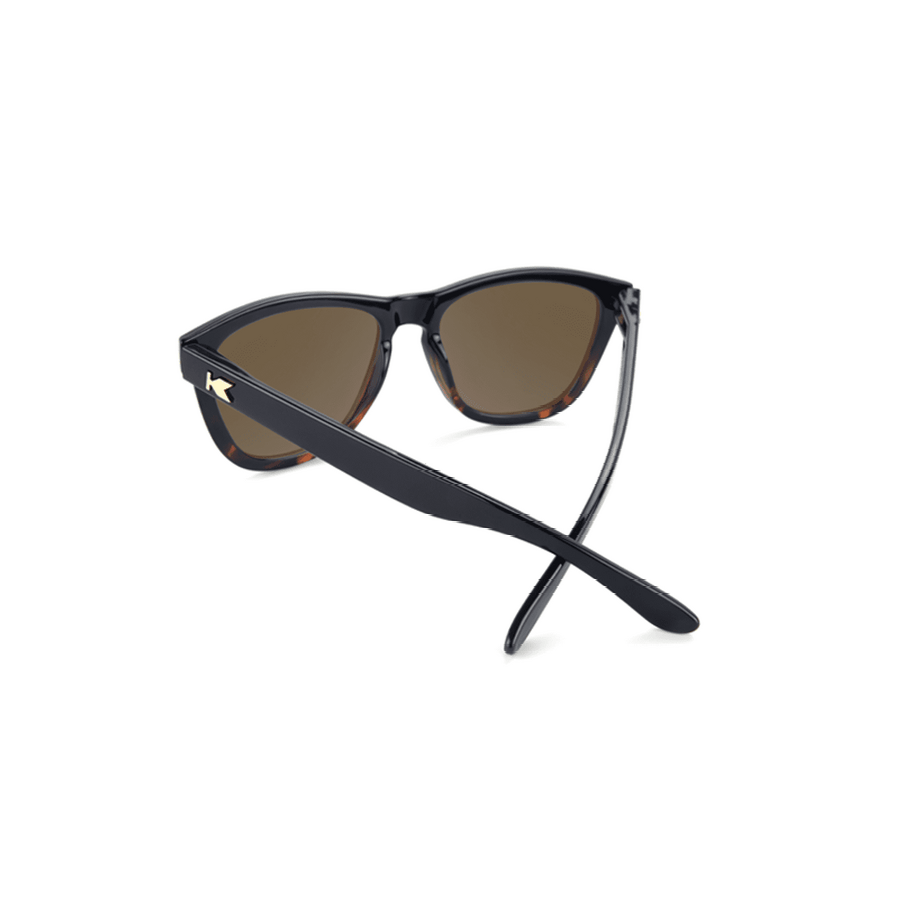 Knockaround Sunglasses | Premiums | Glossy Black and Tortoise Shell Fade / Amber