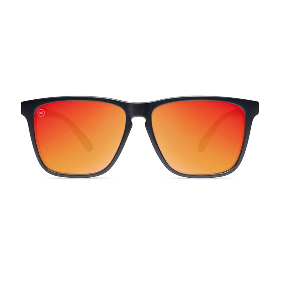 Knockaround Sunglasses | Fast Lanes | Matte Black / Red Sunset