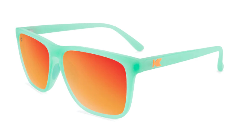 Knockaround Sunglasses | Fast Lanes Sport | Spearmint / Red Sunset