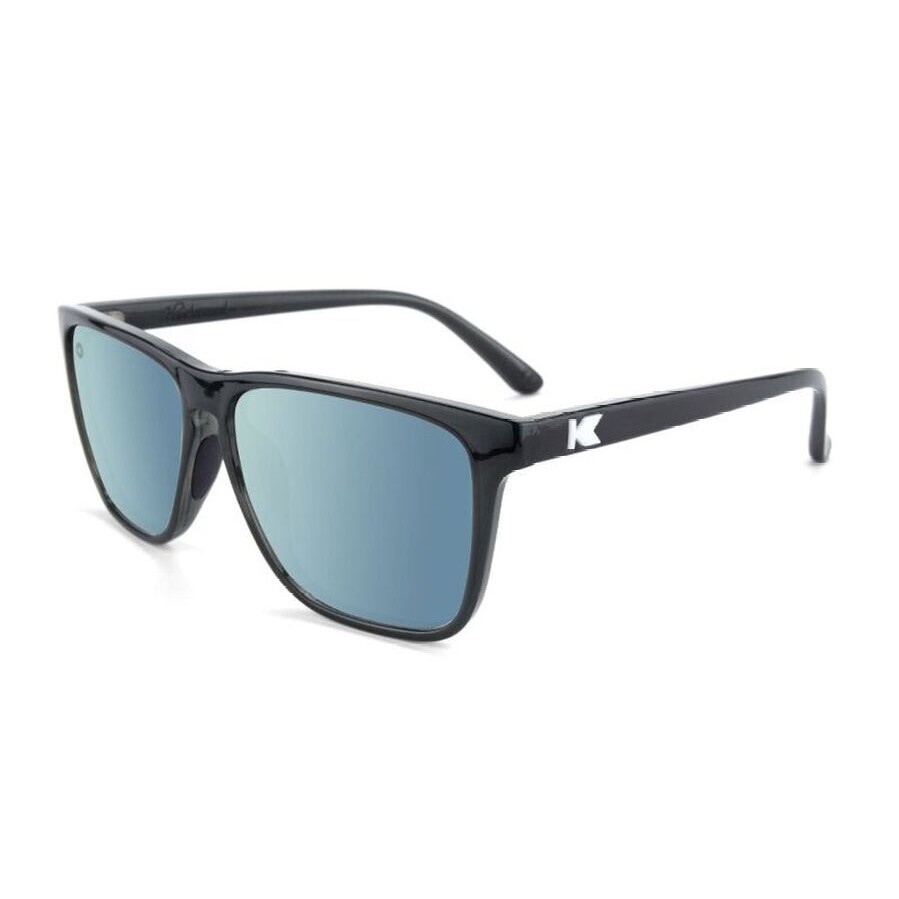 Knockaround Sunglasses | Fast Lanes Sport | Jelly Black / Sky Blue