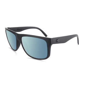 Knockaround Sunglasses | Torrey Pines | Matte Black / Sky Blue