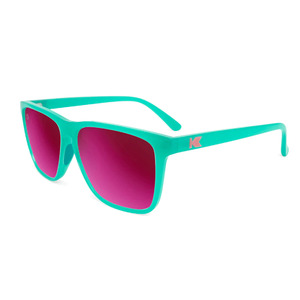 Knockaround Sunglasses | Fast Lanes Sport | Aquamarine / Fuchsia