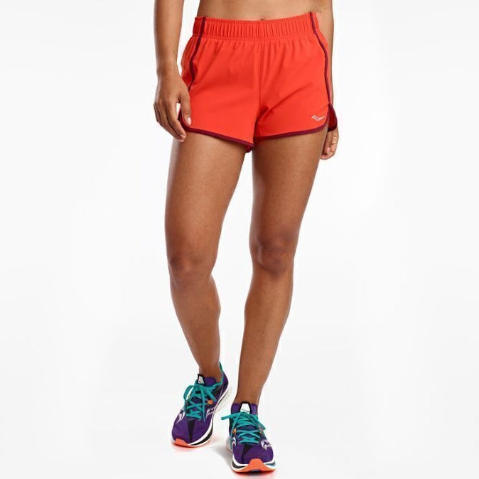 Saucony Outpace 3" Short | Poinciana | Womens