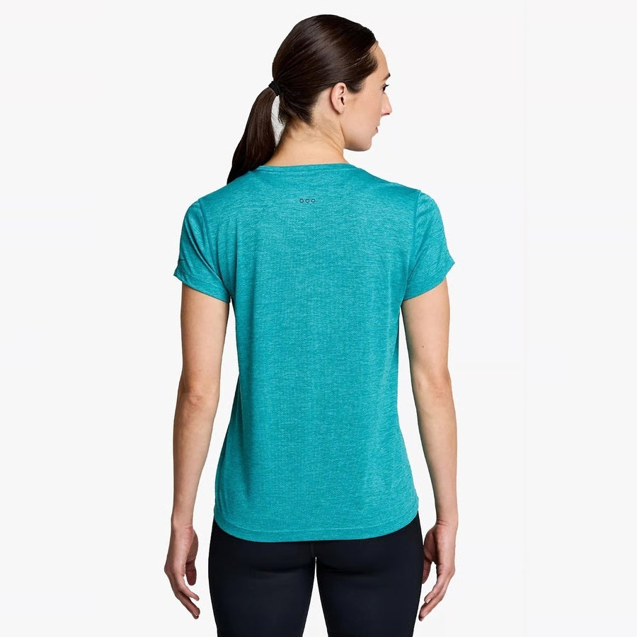 Saucony Stopwatch Short Sleeve Tee | Ink Heather | Womens