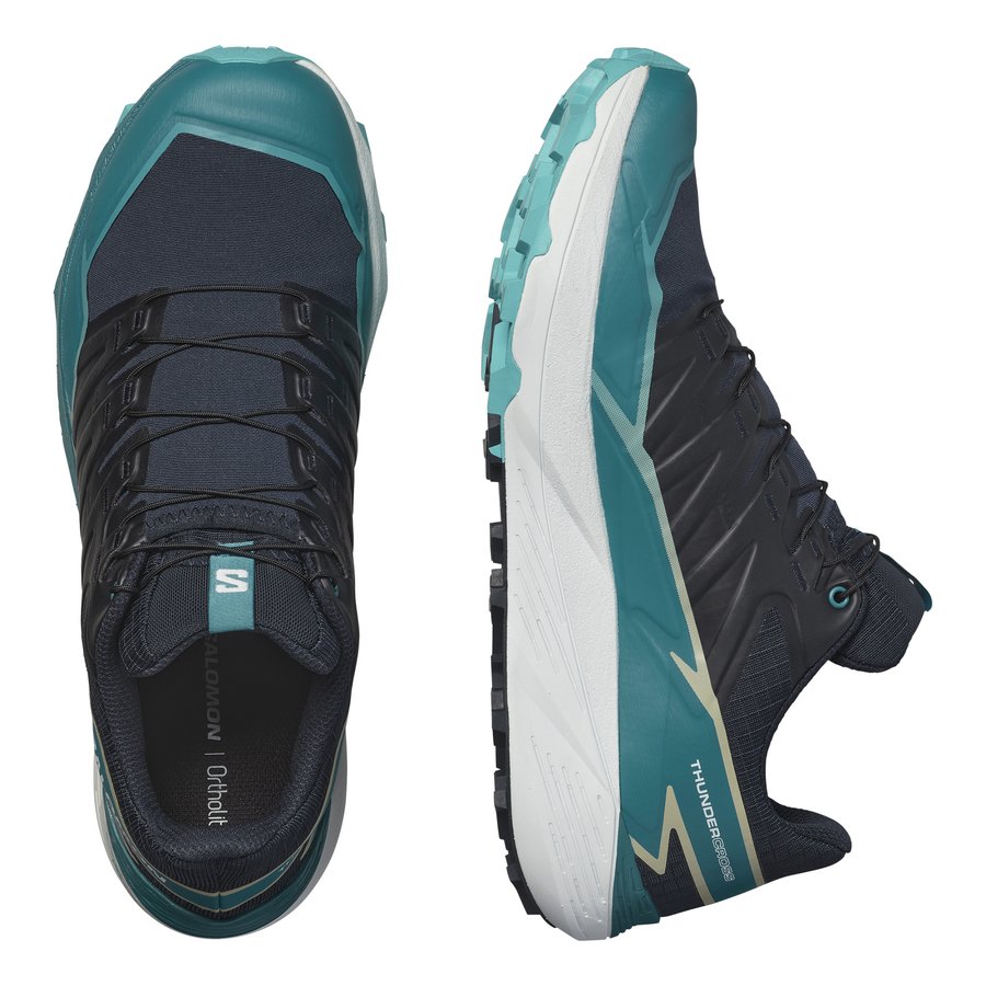 Salomon Thundercross | Carbon / Tahitian Tide / Peacock Blue | Mens