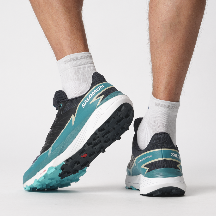 Salomon Thundercross | Carbon / Tahitian Tide / Peacock Blue | Mens