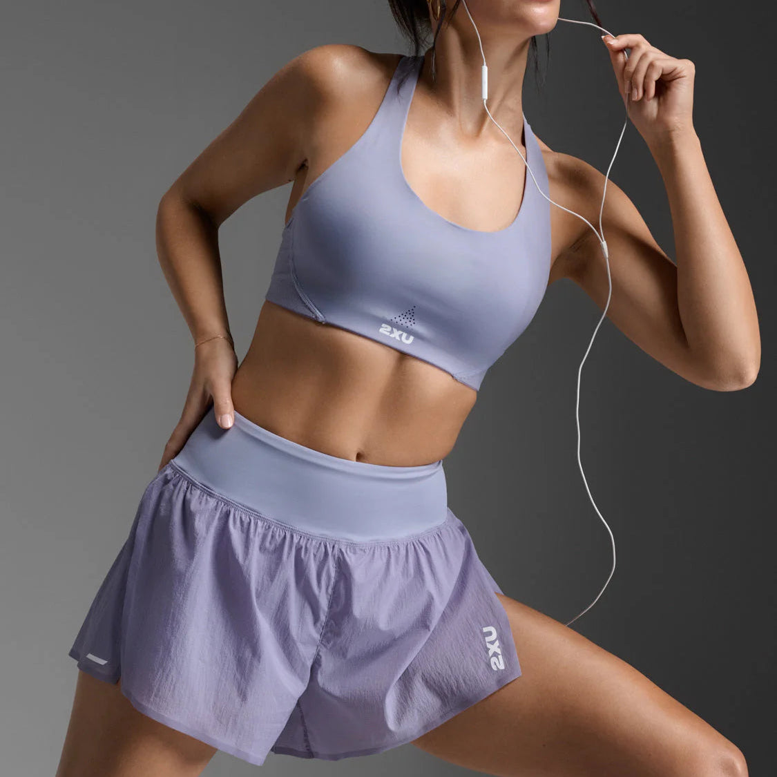 2XU Aero Hi-Rise 2-in-1 Shorts | Digital Lilac | Womens