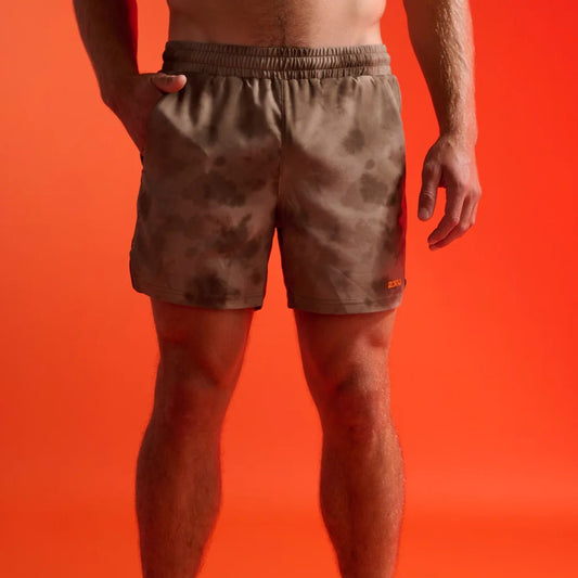 2XU Aero 5 Inch Shorts | Terrain Kelp / Tangerine Reflective | Mens