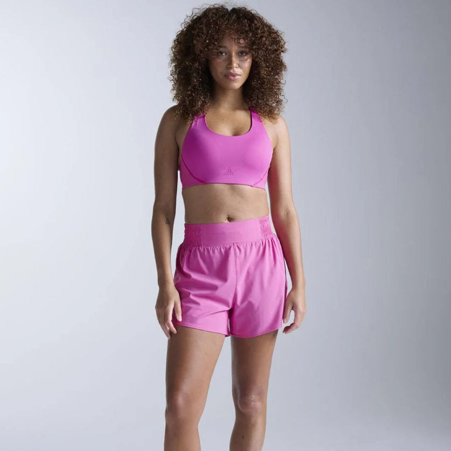 2XU Aero Mesh Medium Impact Bra | Rose Violet / Rose Reflective | Womens