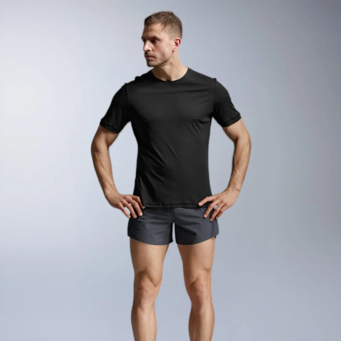 2XU Aero Trail Tee | Black / Black Reflective | Mens