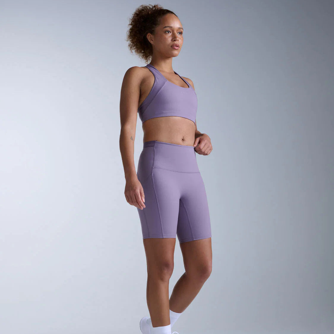 2XU Form Stash Hi-Rise Bike Short | Dusted Grape | Womens