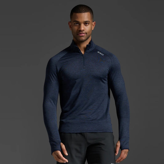 2XU Ignition 1/4 Zip Fleece | Midnight / Silver Reflective | Mens