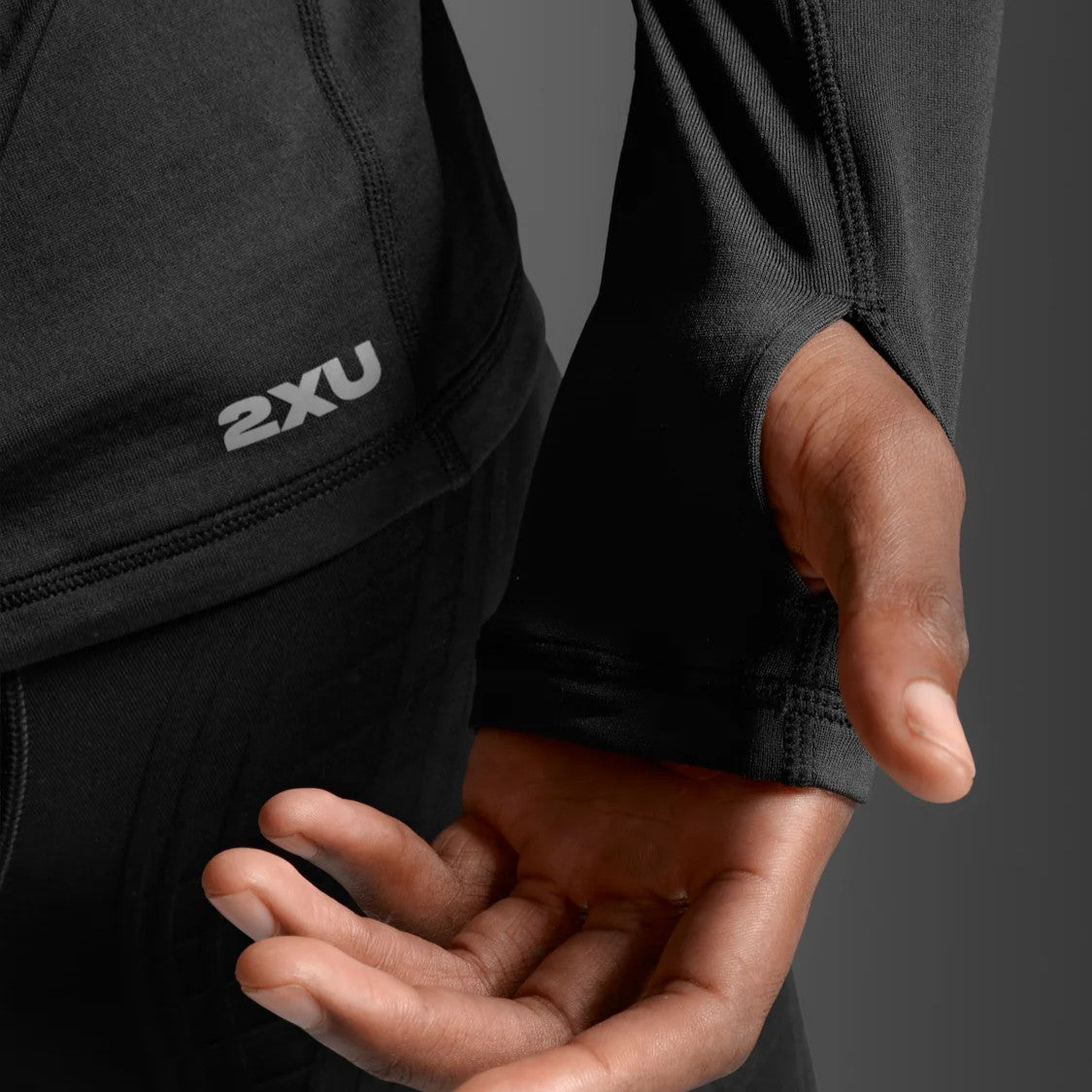2XU Ignition Grid Base Layer | Black / Silver Reflective | Mens