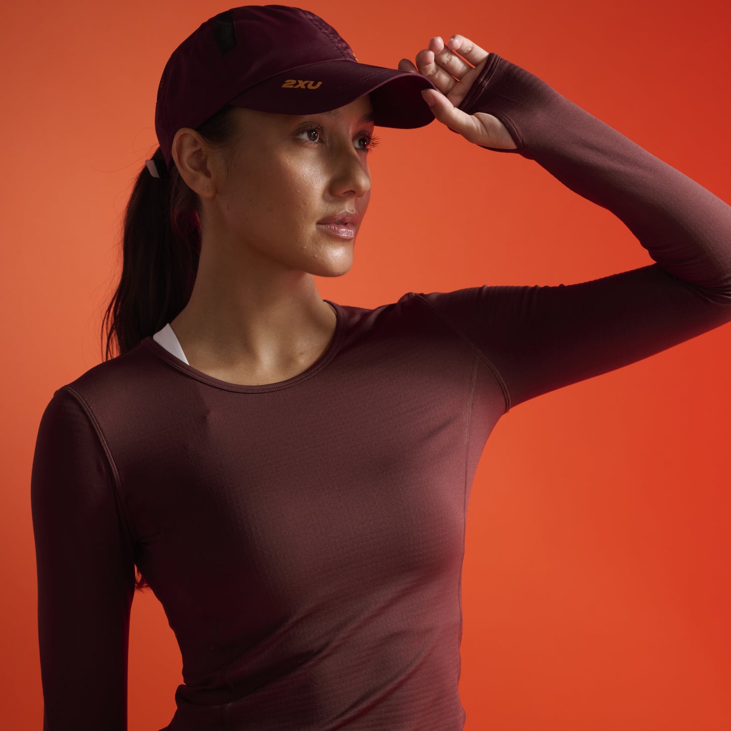 2XU Run Cap | Earthberry / Tangerine