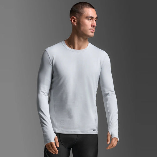 2XU Ignition Grid Base Layer | Harbor Mist / Silver Reflective | Mens