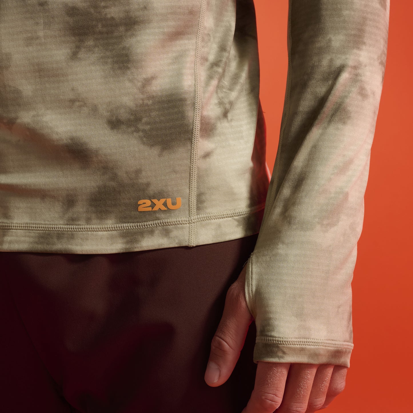 2XU Ignition Grid Base Layer | Terrain Kelp / Tangerine Reflective | Mens