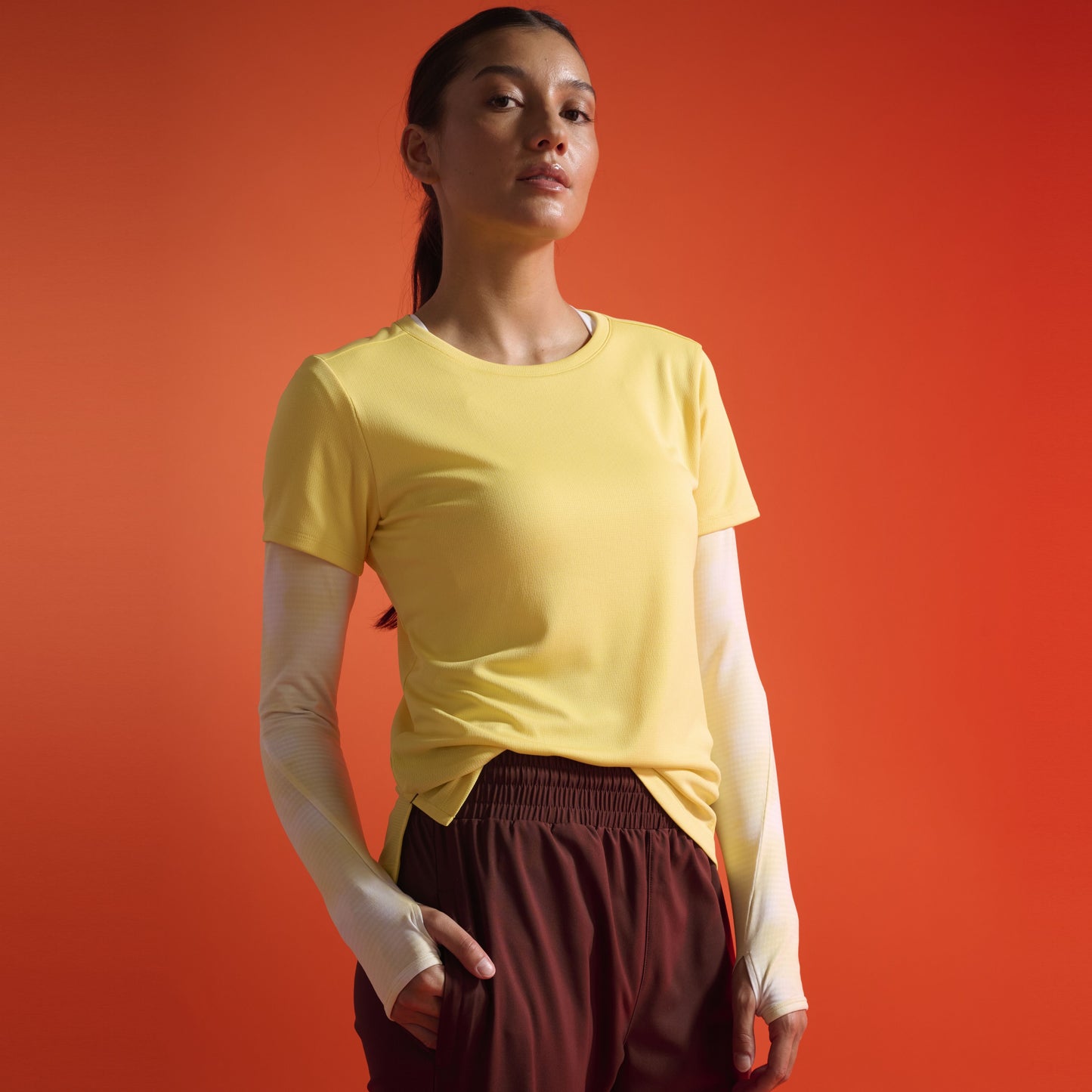 2XU Aero Tee | Wattle / Wattle Reflective | Womens
