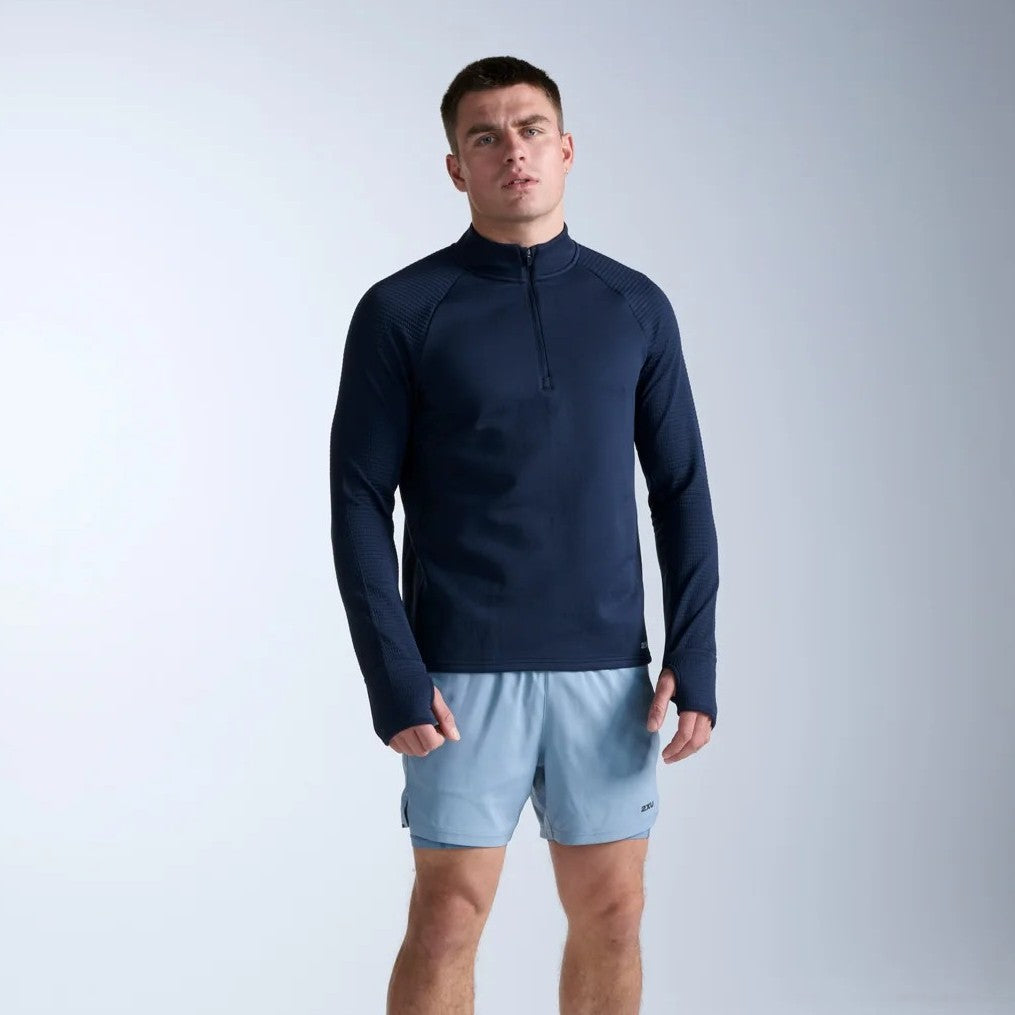 2XU Ignition Haptic 1/4 Zip Fleece | Midnight / Silver Reflective | Mens