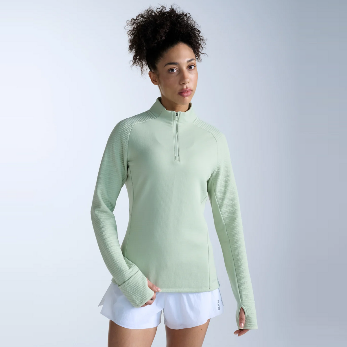 2XU Ignition Haptic 1/4 Zip Fleece | Seafoam / Seafoam Reflective | Womens