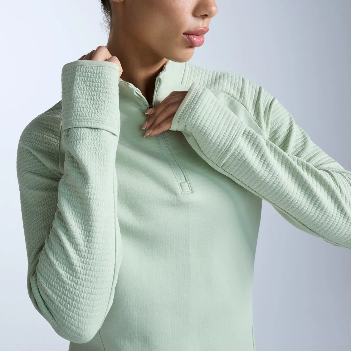 2XU Ignition Haptic 1/4 Zip Fleece | Seafoam / Seafoam Reflective | Womens