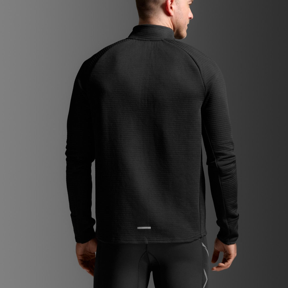 2XU Ignition Hyper-Haptic 1/4 Zip Fleece | Black / Silver Reflective | Mens